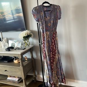 V neck Polo by Ralph Lauren multi colored maxi dress